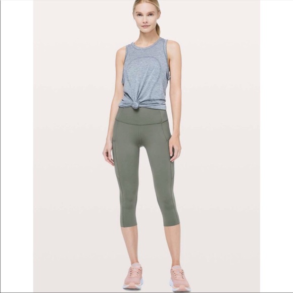 Lululemon Fast and Free Sage Gray Leggings 6 - Picture 3 of 7